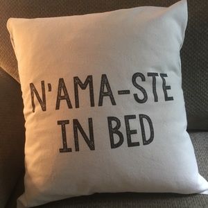 Cute YOGA Inspired Namaste Pillow Cover NEW